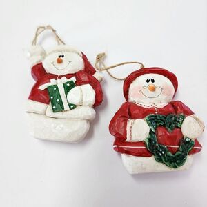 Midwest of Canon Falls Santa and Mrs Claus Christmas Tree Ornaments Eddie Walker